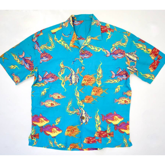Reclaimed Vintage Other - Classic Aloha Hawaiian Summer Shirt Mens Large